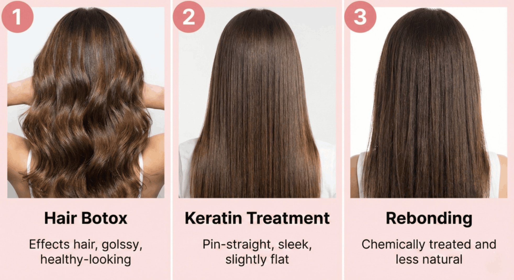 Hair Botox vs. Keratin Treatment and Rebonding
